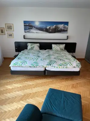 Ein Bett oder Betten in einem Zimmer der Unterkunft Haus Brunnmatt Zermatt