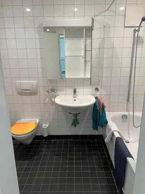 Ein Badezimmer in der Unterkunft Haus Brunnmatt Zermatt
