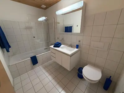 Ein Badezimmer in der Unterkunft Ferienwohnung Leuweli