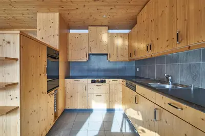 Küche/Küchenzeile in der Unterkunft Ferienwohnung Leuweli