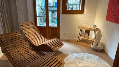 Ein Sitzbereich in der Unterkunft Casa Mille Sassi