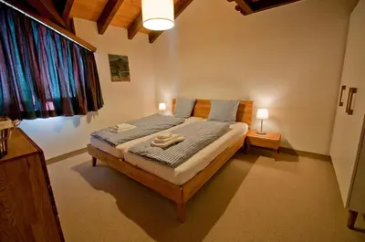 Ein Bett oder Betten in einem Zimmer der Unterkunft Residence Bellevue, Apartment Alpina