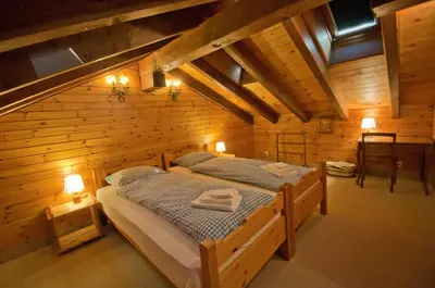 Ein Bett oder Betten in einem Zimmer der Unterkunft Residence Bellevue, Apartment Alpina