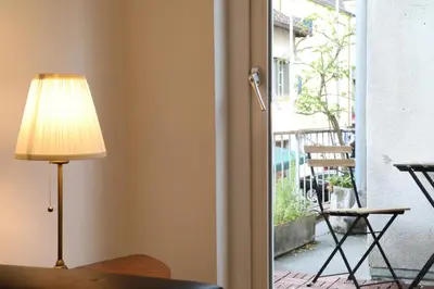 Ein Balkon oder eine Terrasse in der Unterkunft City Center Apartment