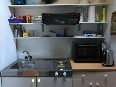 Küche/Küchenzeile in der Unterkunft Ferienwohnung Interlaken/Wilderswil