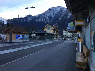 Ein allgemeiner Bergblick oder ein Berglick von der Ferienwohnung aus