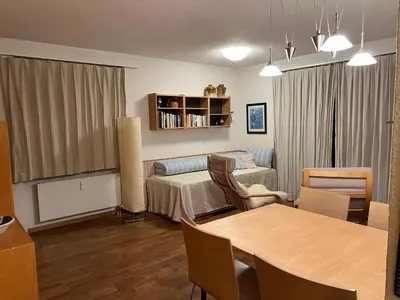 Ein Sitzbereich in der Unterkunft 2-Zimmer Studio mit grossem Balkon und Bergpanorama - 400m von Talstation Sillerenbahn