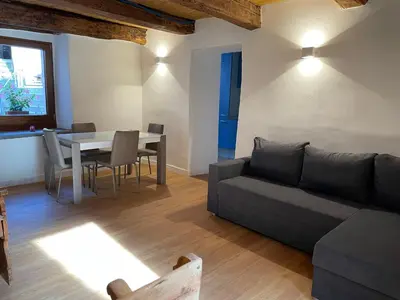 Ein Sitzbereich in der Unterkunft casa FABBRO