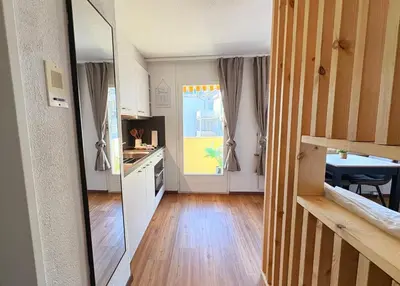 Küche/Küchenzeile in der Unterkunft City Studio in Interlaken mit Parkplatz