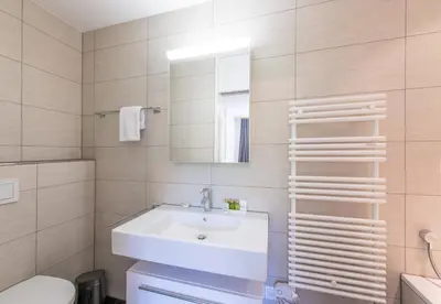 Ein Badezimmer in der Unterkunft Panoramapark Soleil B Garden Apartment