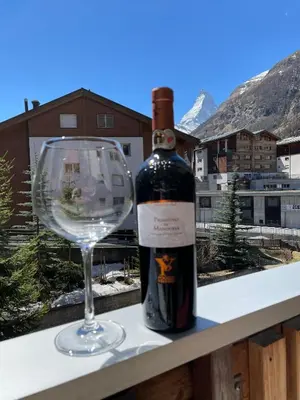 Ein allgemeiner Bergblick oder ein Berglick von der Ferienwohnung aus