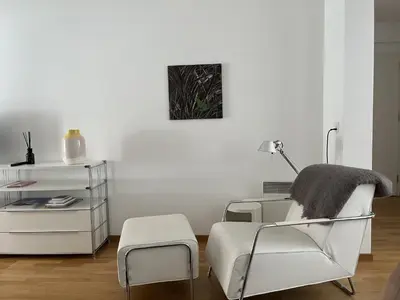 Ein Sitzbereich in der Unterkunft Terra - Haus auf dem Sand