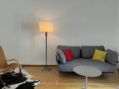 Ein Sitzbereich in der Unterkunft Terra - Haus auf dem Sand