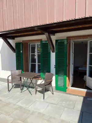 Ein Patio oder anderer Außenbereich in der Unterkunft STUDIO JOHN Interlaken