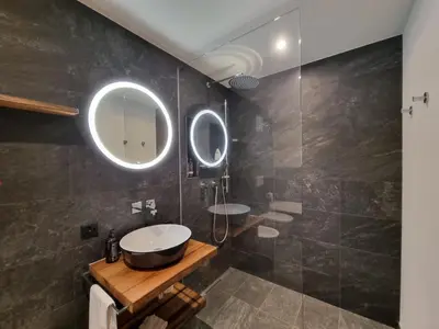 Ein Badezimmer in der Unterkunft Gletschergarten