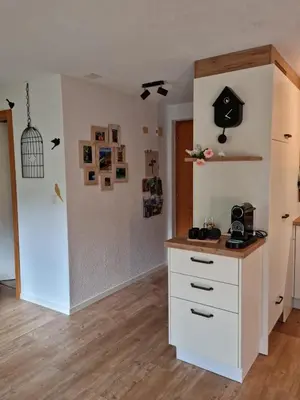 Küche/Küchenzeile in der Unterkunft Gemütliche Ferienwohnung zwischen See und Bergen