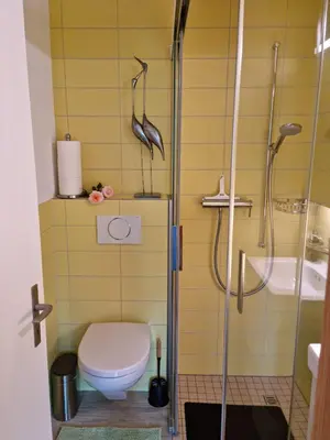 Ein Badezimmer in der Unterkunft Gemütliche Ferienwohnung zwischen See und Bergen