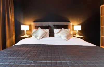 Ein Bett oder Betten in einem Zimmer der Unterkunft The Blue Ice Apartment - GRINDELHOMES