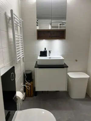 Ein Badezimmer in der Unterkunft Superbe studio Anzère, rénové, au pied des pistes