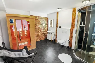 Ein Badezimmer in der Unterkunft Appartement confortable avec un sauna
