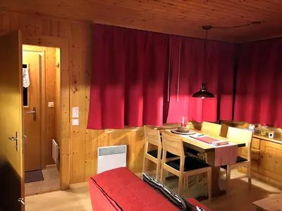 Küche/Küchenzeile in der Unterkunft Studio Abendglöckli Süd West