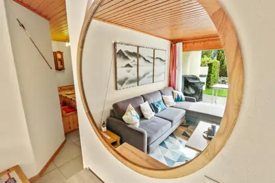 Ein Sitzbereich in der Unterkunft Superbe appartement avec parking couvert gratuit
