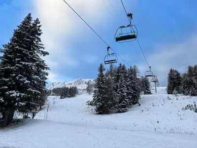 Cosy studio for 5 near ski lift, HAMEAU D2 im Winter