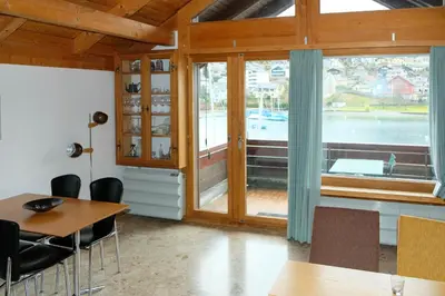 Ein Sitzbereich in der Unterkunft Seewohnung 1