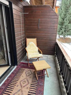 Ein Balkon oder eine Terrasse in der Unterkunft Dachwohnung mit Charme im Haus Luchre, Zermatt