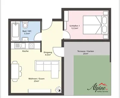 Grundriss der Unterkunft Chalet Alpina