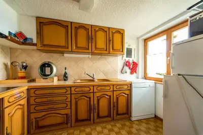 Küche/Küchenzeile in der Unterkunft Chalet la Regin Anzere