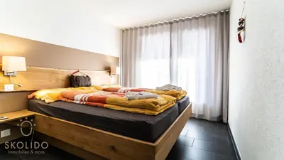 Ein Bett oder Betten in einem Zimmer der Unterkunft Castle, Goms