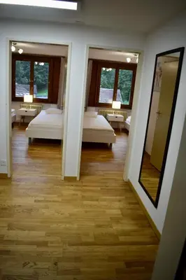 Ein Bett oder Betten in einem Zimmer der Unterkunft Breathtaking Waterfall Apartment nr.2