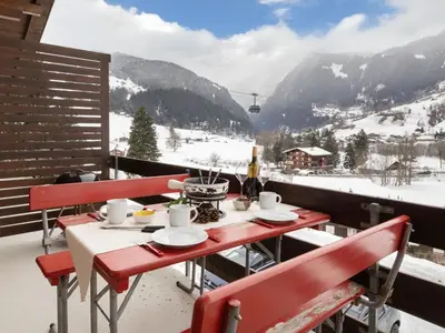 Ein allgemeiner Bergblick oder ein Berglick von der Ferienwohnung aus