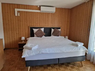 Ein Bett oder Betten in einem Zimmer der Unterkunft Lake facing Studio