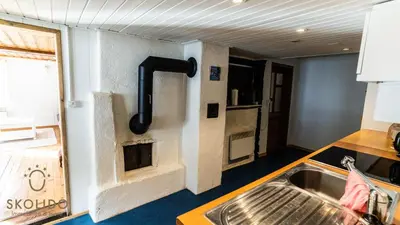Küche/Küchenzeile in der Unterkunft Heimeliges Walliserhaus