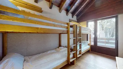 Ein Bett oder Betten in einem Zimmer der Unterkunft Lovely apartment with a view - accessible by skis