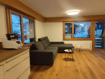 Ein Sitzbereich in der Unterkunft Apartment Lenk Unique by Interhome