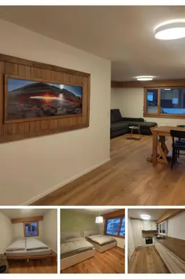 Ein Bett oder Betten in einem Zimmer der Unterkunft Apartment Lenk Unique by Interhome