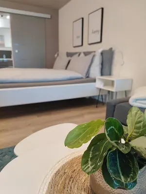 Ein Sitzbereich in der Unterkunft Apartment Kleine Auszeit - stylish & cozy