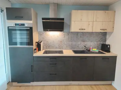 Küche/Küchenzeile in der Unterkunft Apartment Kleine Auszeit - stylish & cozy