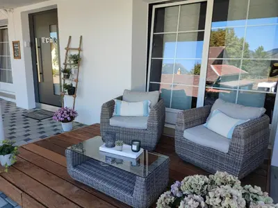 Ein Sitzbereich in der Unterkunft Apartment Kleine Auszeit - stylish & cozy