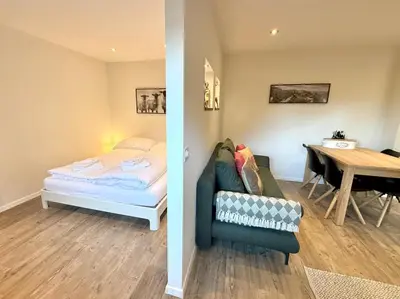 Ein Bett oder Betten in einem Zimmer der Unterkunft Studio in Chalet Lucia - Der Traum am Bach