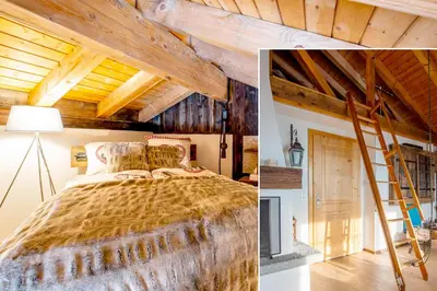 Ein Bett oder Betten in einem Zimmer der Unterkunft Chalet Bijou