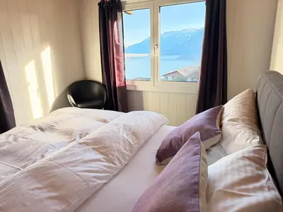 Ein Bett oder Betten in einem Zimmer der Unterkunft Eva's Seeblick