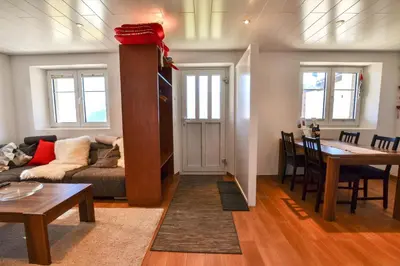 Ein Sitzbereich in der Unterkunft Apartment Terpetsch