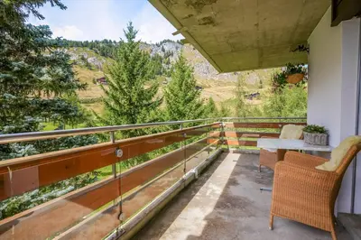 Ein Balkon oder eine Terrasse in der Unterkunft Riederhof 355