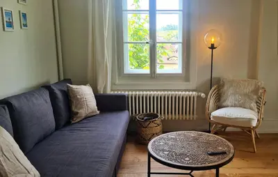 Ein Sitzbereich in der Unterkunft Swiss Holiday Apartments