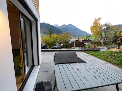Ein allgemeiner Bergblick oder ein Berglick von der Ferienwohnung aus