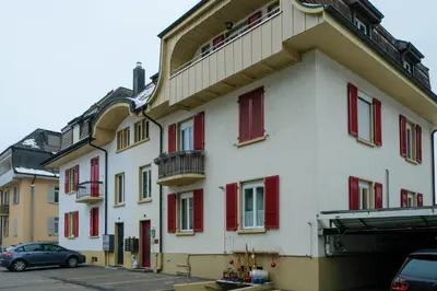 Das Gebäude in dem sich die Ferienwohnung befindet